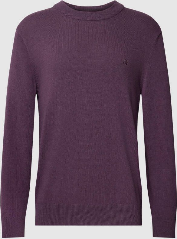 MARC O POLO Gebreide pullover met logostitching