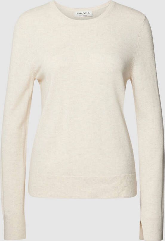 Marc O'Polo Round neck fine knit jumper Wit Dames