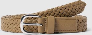 Marc O'Polo Leren riem in gevlochten design model 'VALMA'