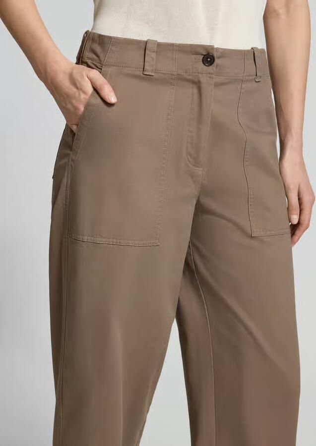 Marc O'Polo barrel fit broek van katoenmix
