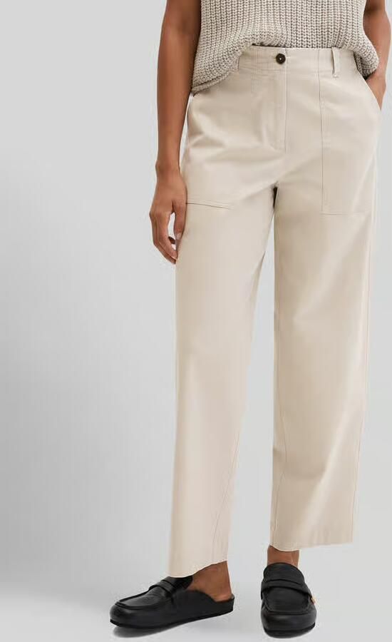 Marc O'Polo barrel fit broek van katoenmix - Foto 3