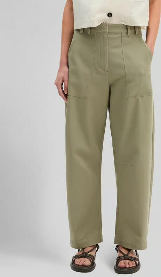 Marc O'Polo barrel fit jeans van katoenmix met opgestikte zakken - Foto 3