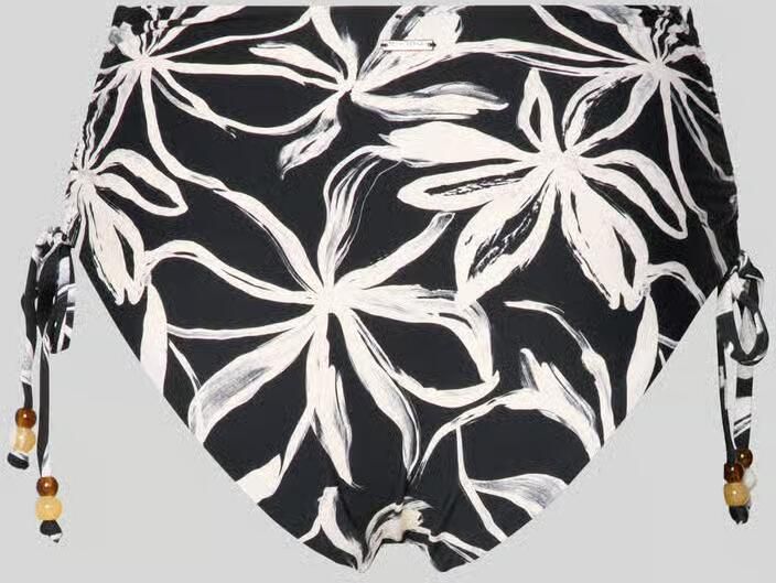 Marc O'Polo Bikinibroekje met labelapplicatie model 'ABSTRACT FLORAL HIGH WAIS'
