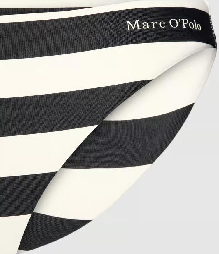 Marc O'Polo Bikinibroekje Classic Stripes met kleine logo-opdruk