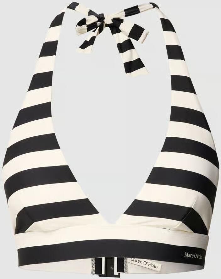 Marc O'Polo Triangel-bikinitop Classic Stripes met een logo-opschrift - Foto 4