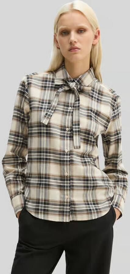 Marc O'Polo blouse met lange mouwen met strik - Foto 2