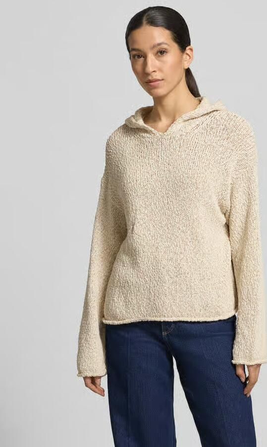 Marc O'Polo boxy fit knitwear-hoodie van katoenmix - Foto 3