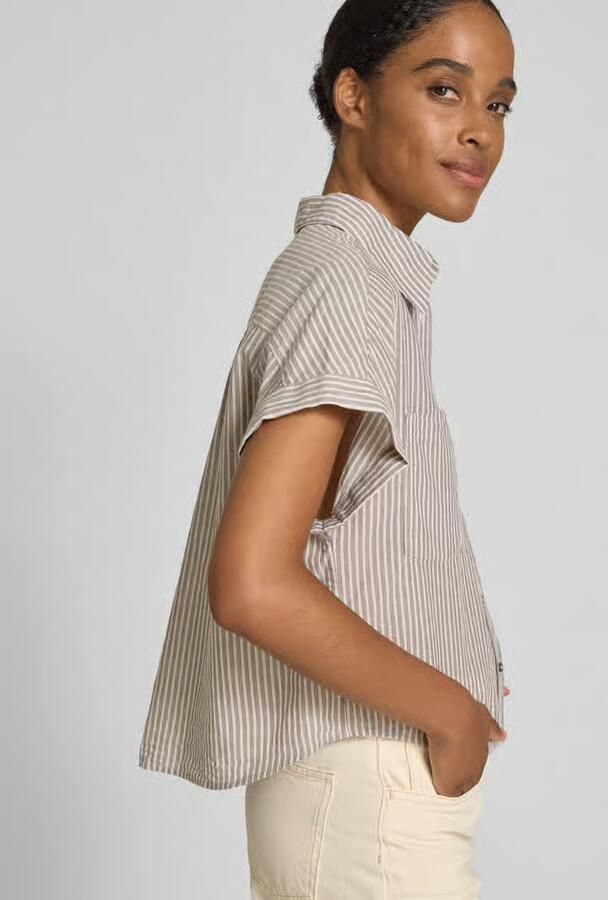 Marc O'Polo boxy fit overhemdblouse van puur katoen