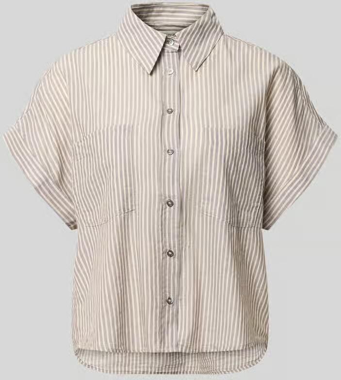 Marc O'Polo boxy fit overhemdblouse van puur katoen - Foto 2