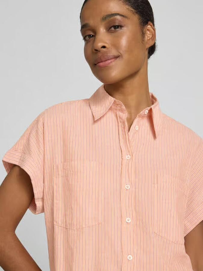 Marc O'Polo boxy fit overhemdblouse van puur katoen