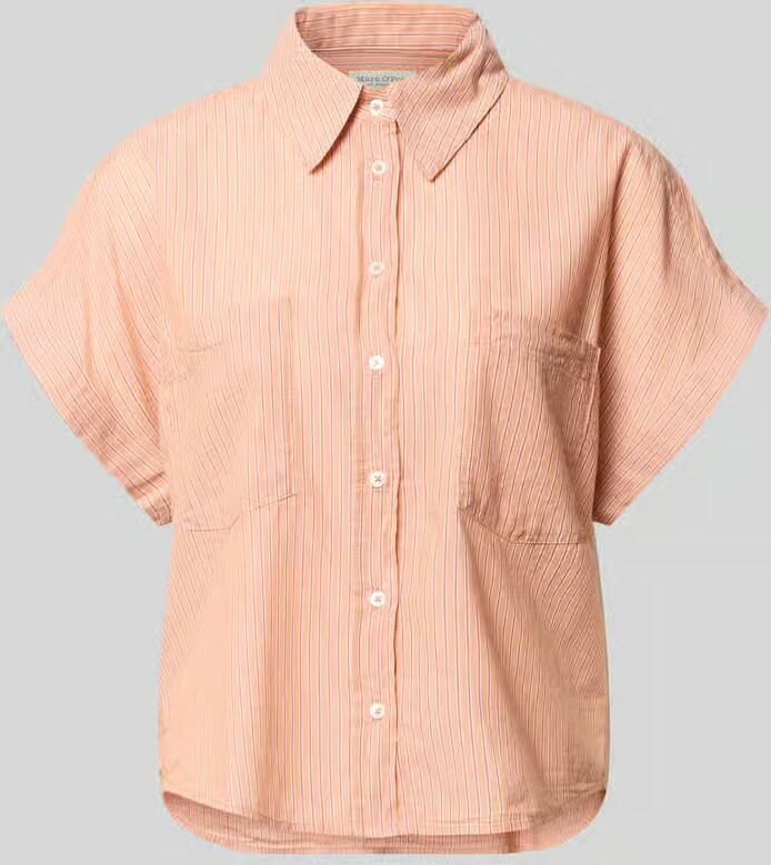 Marc O'Polo boxy fit overhemdblouse van puur katoen - Foto 2