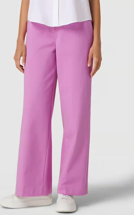 Marc O'Polo Flared stoffen broek in effen design - Foto 3
