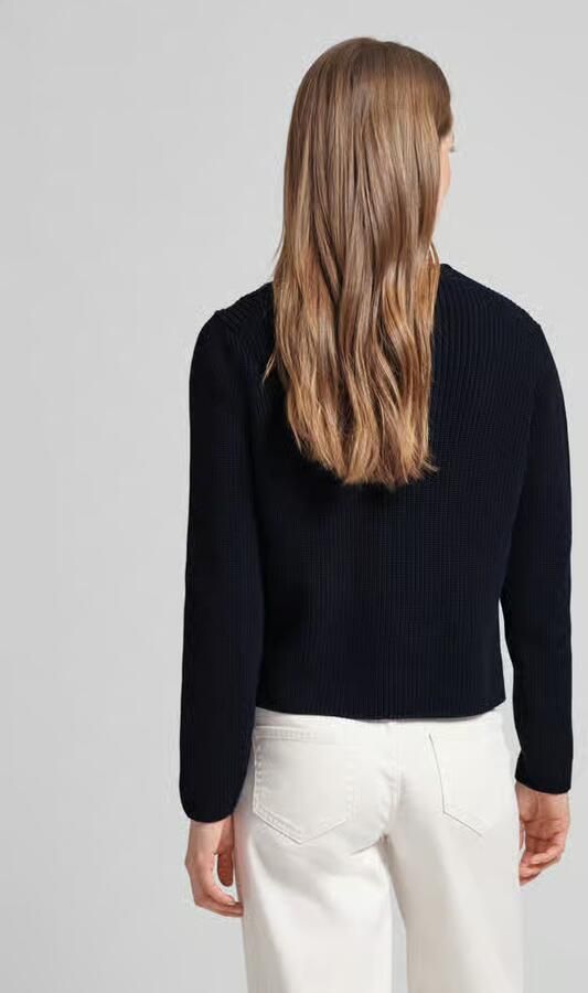 Marc O'Polo Nachtelijke Hemel V-Hals Cropped Vest Blue Dames - Foto 2