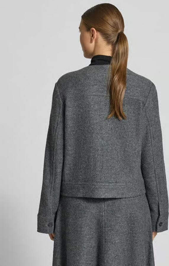 Marc O'Polo Getailleerde korte blazer van een mix van viscose en wol