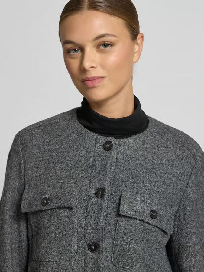 Marc O'Polo Getailleerde korte blazer van een mix van viscose en wol - Foto 2