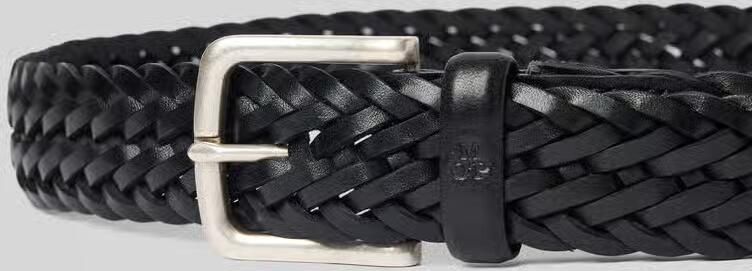Marc O'Polo Leren gevlochten riem model 'Clemens