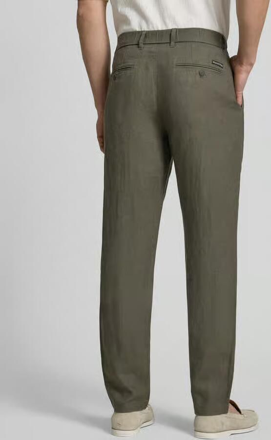 Marc O'Polo Linnen broek model 'OSBY JOGGER PLEATS' - Foto 3