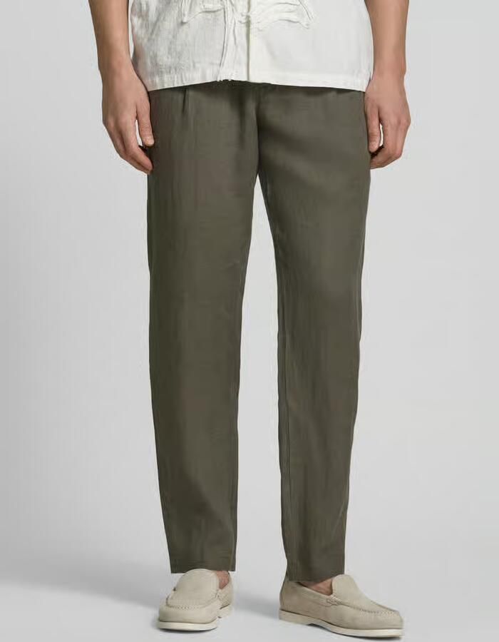 Marc O'Polo Linnen broek model 'OSBY JOGGER PLEATS' - Foto 2
