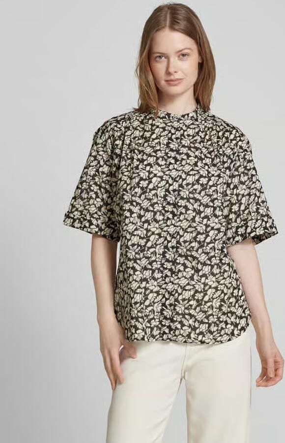 Marc O'Polo Loose fit blouse met korte mouwen van puur katoen met plooien - Foto 2