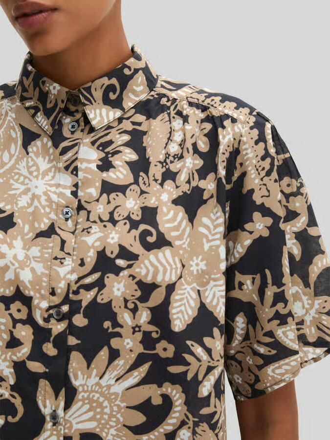 Marc O'Polo loose fit blouse van puur katoen