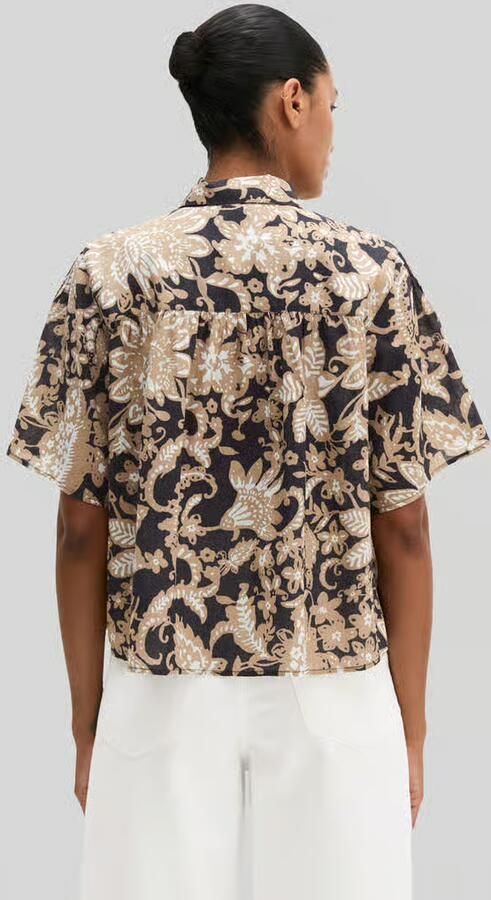 Marc O'Polo loose fit blouse van puur katoen