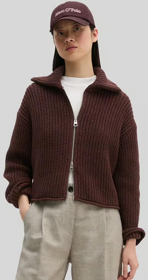 Marc O'Polo Loose fit cardigan van katoenmix - Foto 2