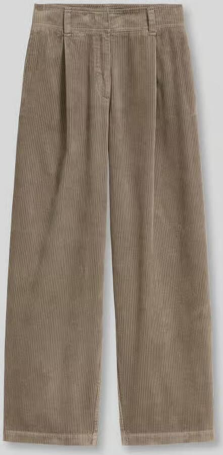 Marc O'Polo Loose fit corduroy broek van puur katoen met bandplooien - Foto 2