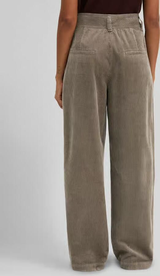 Marc O'Polo Loose fit corduroy broek van puur katoen met bandplooien