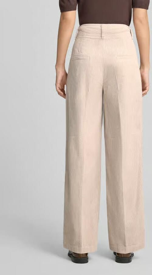 Marc O'Polo Loose fit corduroy broek van puur katoen met bandplooien - Foto 3