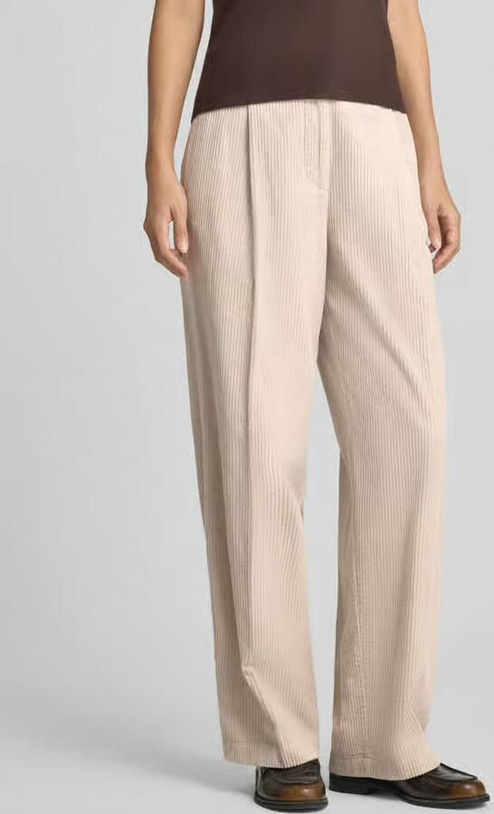 Marc O'Polo Loose fit corduroy broek van puur katoen met bandplooien - Foto 2