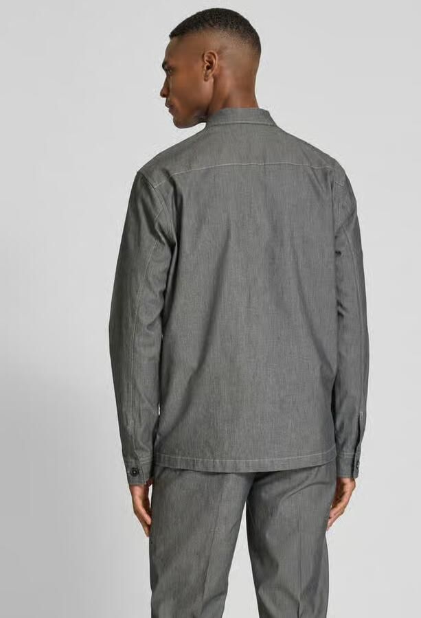 Marc O'Polo Loose fit overhemdjack van katoenen chambray