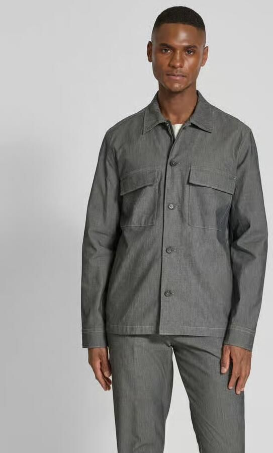 Marc O'Polo Loose fit overhemdjack van katoenen chambray - Foto 2