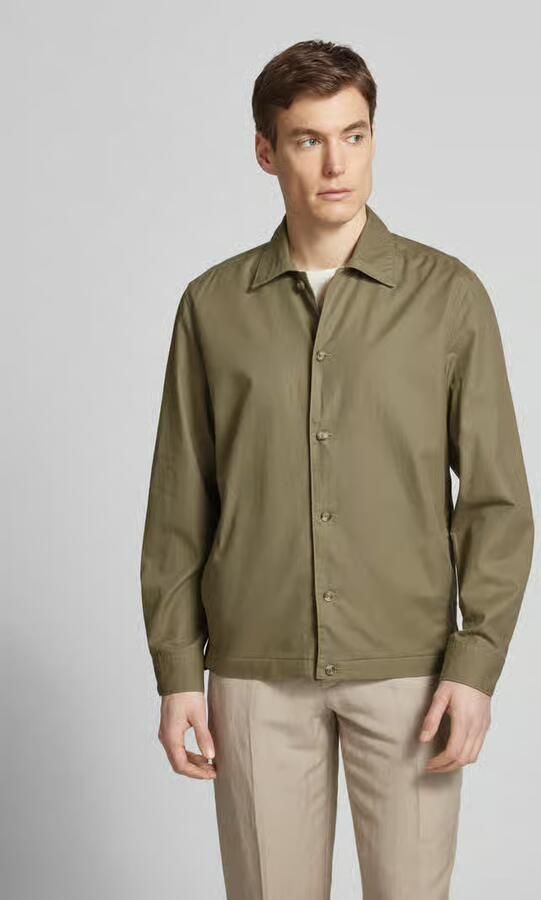 Marc O'Polo Loose fit overshirt van een mix van katoen en linnen - Foto 9