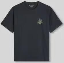 Marc O'Polo Loose fit t-shirt van pure katoen met motiefprint op de rug