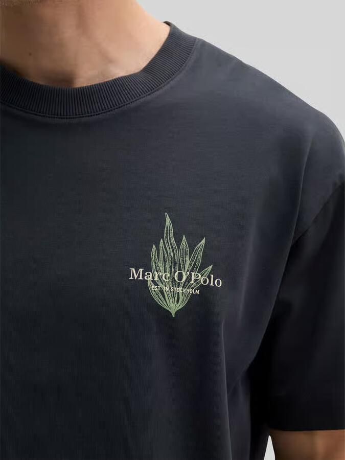 Marc O'Polo Loose fit t-shirt van pure katoen met motiefprint op de rug