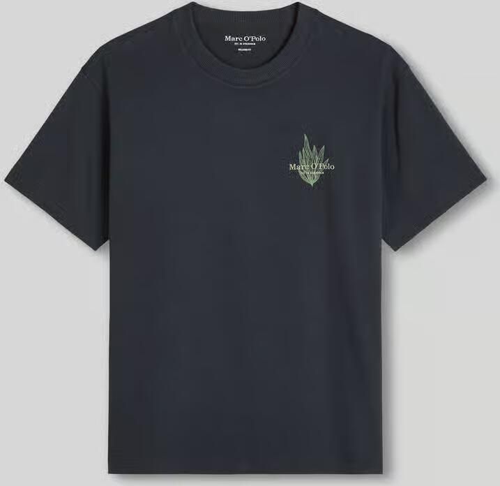 Marc O'Polo Loose fit t-shirt van pure katoen met motiefprint op de rug - Foto 2