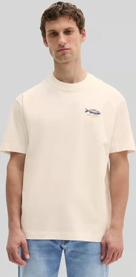 Marc O'Polo Loose fit t-shirt van pure katoen met rugprint - Foto 3