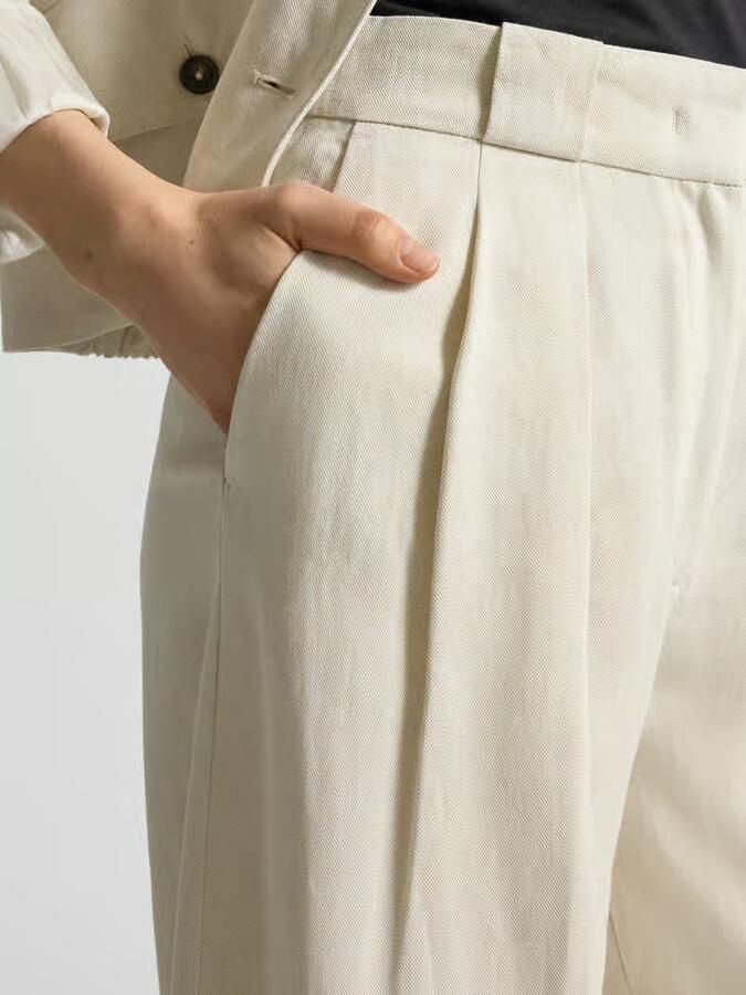 Marc O'Polo loose fit wijdte broek van mix van viscose en linnen