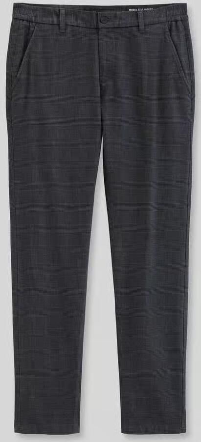 Marc O'Polo Mid waist broek met bandplooi model 'Stig'