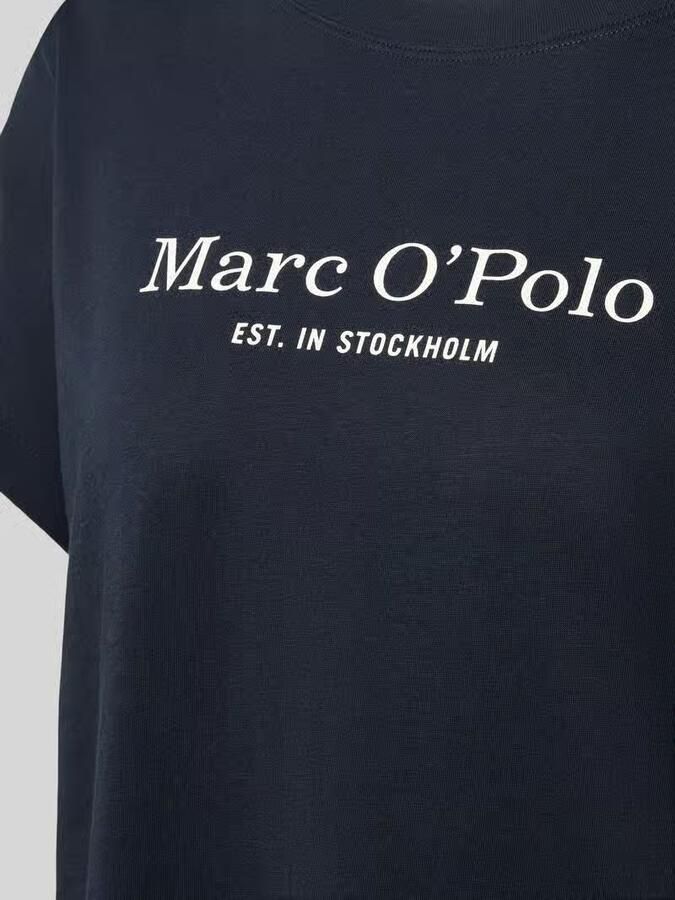 Marc O'Polo Nachthemd Mix & Match Cotton-Woven met overhangende schouders en merklogo op de borst - Foto 2