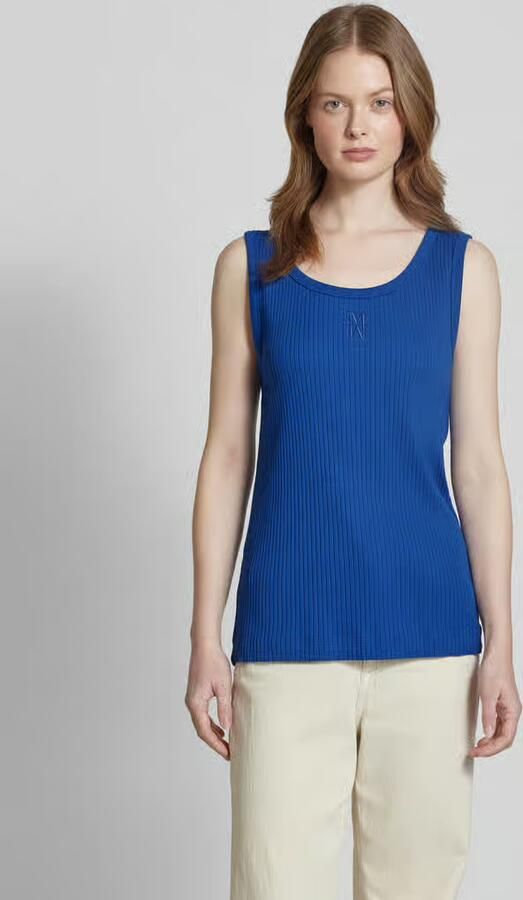 Marc O'Polo Nauwsluitende tanktop van katoenmix met logostitching - Foto 2