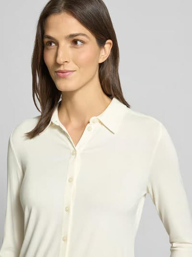Marc O'Polo Overhemdblouse van viscosemix met platte kraag - Foto 2
