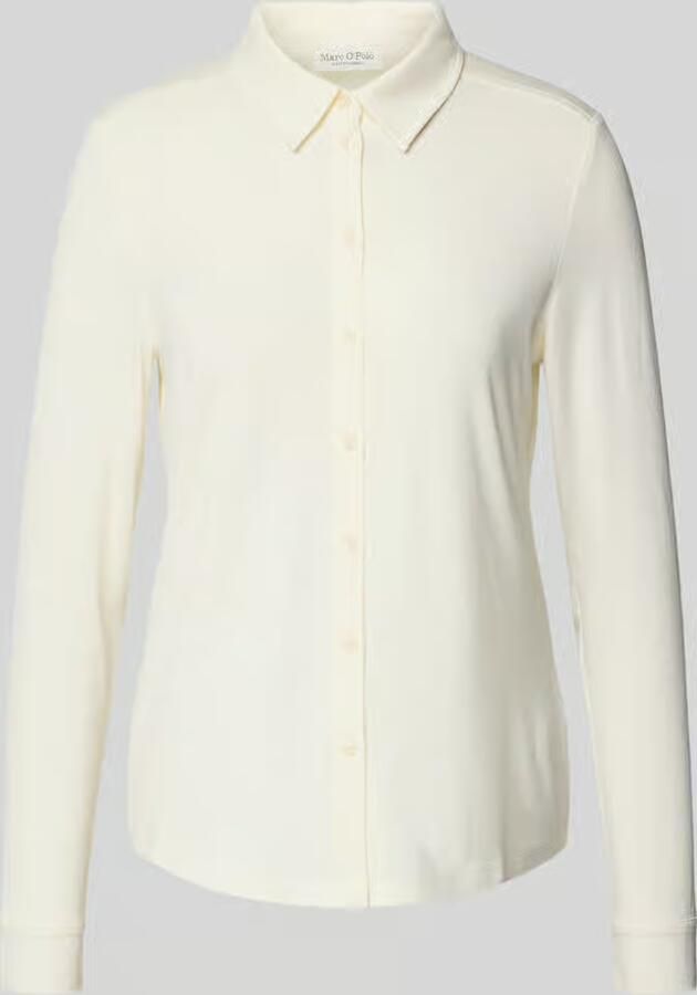 Marc O'Polo Overhemdblouse van viscosemix met platte kraag - Foto 4