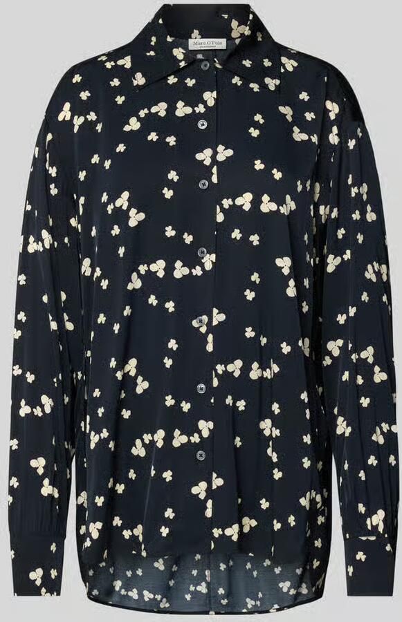 Marc O'Polo Oversized blouse met lange mouwen van pure viscose