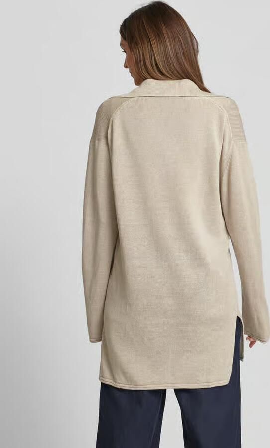 Marc O'Polo Lange polo-stijl trui los Beige Dames