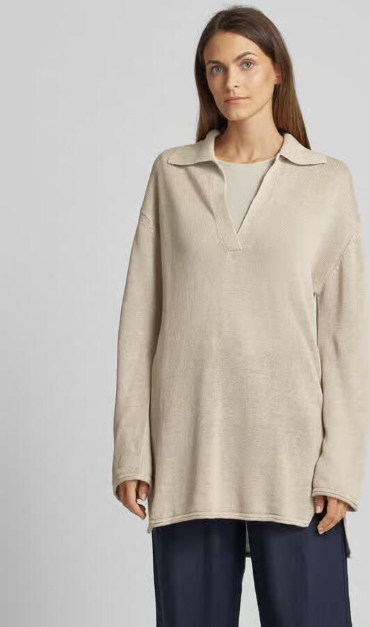 Marc O'Polo Lange polo-stijl trui los Beige Dames - Foto 2