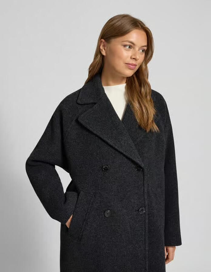 Marc O'Polo Oversized wollen jas met reverskraag - Foto 2