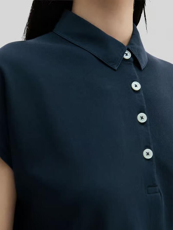 Marc O'Polo poloshirt in loose fit van puur katoen