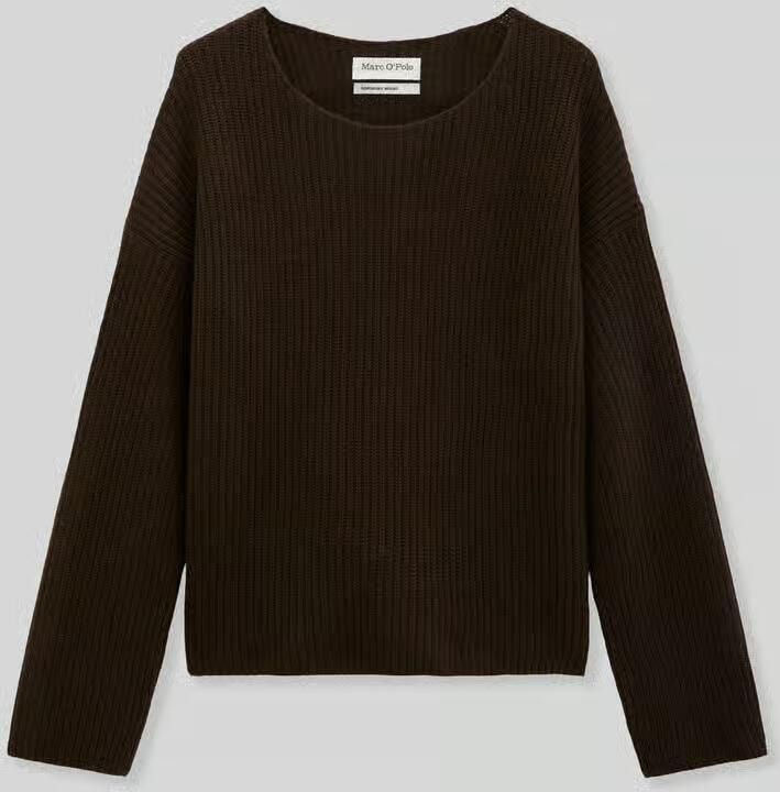 Marc O'Polo pullover met relaxed fit van scheerwolmix