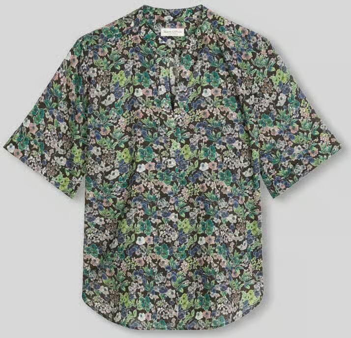 Marc O'Polo regular fit blouse met korte mouwen van puur katoen - Foto 2